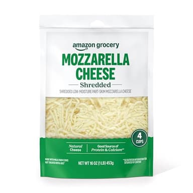 Amazon Grocery, Mozzarella Cheese, Shredded, 16 Oz