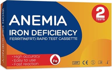 Iron Deficiency Test Kit, at-Home Iron Test kit for Anemia. 2-Pack for Quick Response and Accurate Results. Suitable for Both Men and Women.