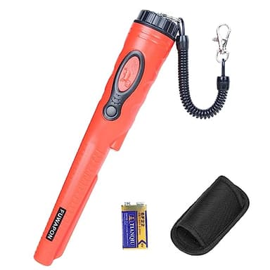 Professional Metal Detector Pinpointer,16.5Ft Underwater Fully Waterproof Handheld Positioning Rod Wand,Portable 360 Degree Searching Treasure Hunter Probing Tool for Adults and Kids (Redhs08)
