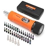 Sanliang 36Pcs Torque Screwdriver Wrench Driver Set 10-70 Inch Pounds lbs with 29 S2 Bits，5 Drive Sockets ，1/4" Socket Adapter for Maintenance,Tools, Bike Repairing and Mounting.