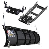 KFI UTV 72" Snow Plow Kit, Pro-Poly Blade, Compatible with Polaris Ranger 1000 Glacier Mount System (106345)