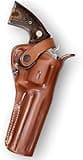 Premium Leather Three Slot Belt Holster with Retention Strap Fits Colt Python 357 Magnum 6” Barrel, R/H Draw, Brown Color #1306#