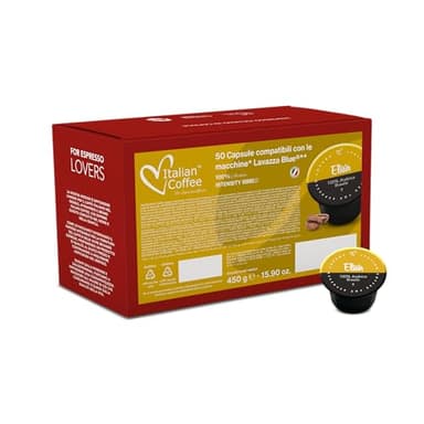 ITALIAN COFFEE FOR ESPRESSO LOVERS capsules compatible with Lavazza BLUE and Lavazza Expert machines (Elisir, 1 Count (Pack of 50))