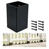 Muzata 1Pack Adjustable Post Protector (Range 3.5" to 6") Fence Post Protector High Up to 6inch Protects Mailboxes Deck and Fence from Rain Damage M074