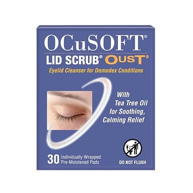 OCuSOFT Lid Scrub Oust Eyelid Cleanser, 30 ct Pre-Moistened Pads
