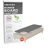 Greaton 1.5" Split Wood Bunkie Board Twin Size Bed - 2-Piece Under Mattress Support Board, Fully Assembled, Fabric Ventilation Cover - Replaces Wooden Slats or Box Spring for Loft, Bunk Beds & Daybeds