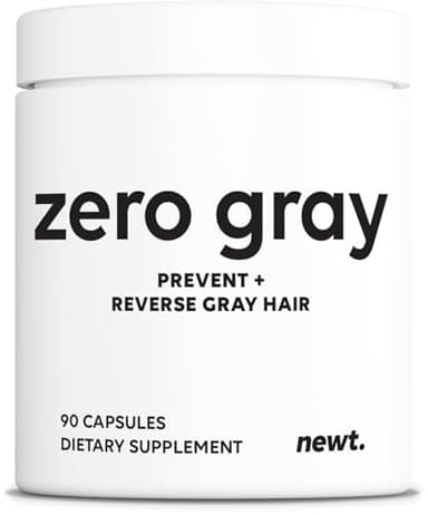 ZERO GRAY™ – Anti Grey Hair Supplements to Reverse Gray Hair Permanently Fast | Restore Natural Color & Prevent Grey Hair Growth | Biotin, Vitamins, Catalase Supplement Men & Women | 90 Capsules