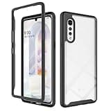 Niopiee for LG Velvet 5G Case Hybrid Drop Protection Clear Case Heavy Duty Hard Rugged Anti-Slip Bumper Anti-Scratch Armor Protective Phone Cover for LG Velvet 5G Black