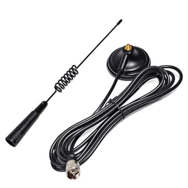 TWAYRDIO GMRS Antenna with Magnet Mount, 13ft RG58 Coaxial Cable PL259 Connector, 462-467MHz GMRS Radio Antenna for Midland BTECH Radioddity Retevis QYT GMRS Mobile Radios