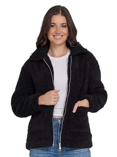 Steve Madden Sherpa Jacket Women - Oversized Faux Fur Winter Coats for Women, Shearling Fleece Plus Size Winter Jacket XS-3X