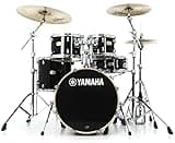 Yamaha 5pc Shell Pack with a 22" Kick 14” Snare Drum in Raven Black for Students and Working Drummers, (SBP2F50RB)