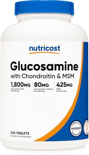Nutricost Glucosamine 1800mg with Chondroitin & MSM, 240 Tablets, 120 Servings - Non-GMO, Gluten Free