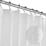LiBa Fabric Shower Curtain, White Shower Curtain, Heavy Duty, Hotel Style, Water Repellent, Soft Cloth Shower Curtain, 72 x 72 Inches(White)
