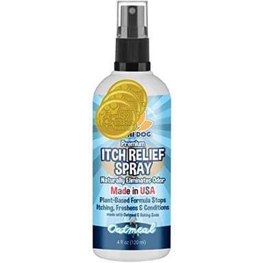 Bodhi Dog Itch Relief Spray - Natural Relief for Dry, Itchy, Allergic, or Bug-Bitten Skin - Safe for Dogs & Cats - Soothing Oatmeal Formula - Made in USA (Oatmeal, 4 Fl Oz)