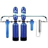 Aquasana Whole House Water Filter System - Water Softener Alternative w/ UV Purifier, Salt-Free Descaler, Carbon & KDF Media - Filters Sediment & 97% Of Chlorine - 1,000,000 Gl - EQ-1000-AST-UV
