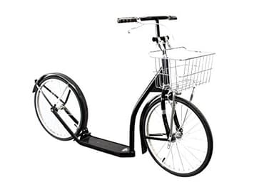 AmishToyBox Deluxe Kick Scooter Bike - Model 2060 - Youth/Adult Size (No Kickstand, Black), Amish-Made