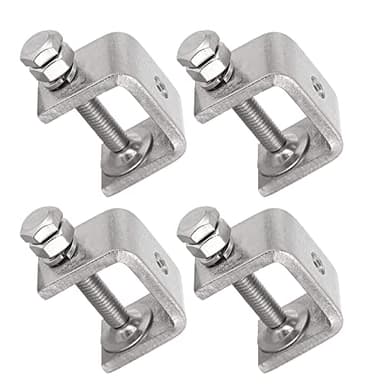 luluxing 4Pcs 304 Stainless Steel C Clamp 1 Inch Tiger Clamp Woodworking Clamp Heavy Duty C-clamp With Wide Jaw Openings