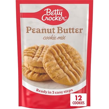 Betty Crocker Peanut Butter Cookie Mix, Makes twelve (12) 2-inch Cookies, 7.2 oz.