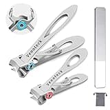 Nail Clippers Set,Fingernail Toenail Clippers for Thick Nails,Nail Clipper for Adult Men Women Seniors