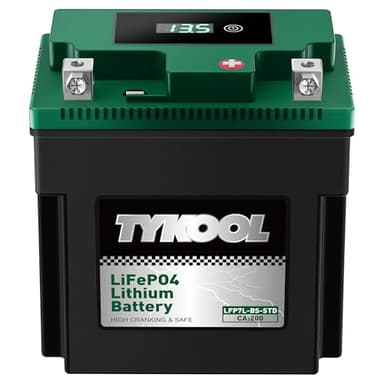 YTX7L-BS-STD 2X Cranking Amps,180CCA,Lithium Iron Phosphate Motorcycle Battery,Digital Readout,Comptitable for Honda,Suzuki Motorycle, Kawasaki ATV, Predator 3500 Generator battery