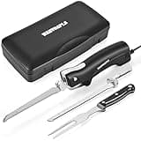 Electric Knife - Carving Knife Set, Black Ergonomic Handle Electric Knife Cutting 2000 Times/Minute with 60-inch Power Cord, for Meat, Poultry, Bread, Brisket Slicing, Thanksgiving and Christmas Gift