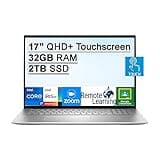 2022 Dell Inspiron 7000 2-in-1 17" QHD+ Touchscreen Laptop Computer, 11th Intel Core i7-1165G7, 32GB RAM, 2TB PCIe SSD, Backlit Keyboard, Intel Iris Xe Graphics, MaxxAudio, Win 10, Silver (Renewed)