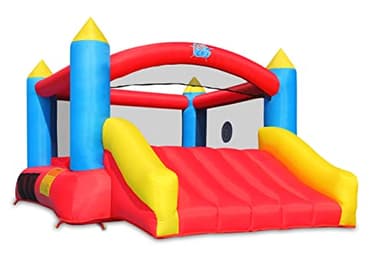 ACTION AIR [Updated Version] Bounce House, Inflatable Bouncer with Air Blower, Jumping Castle with Slide, Family Backyard Bouncy Castle, Durable Sewn with Extra Thick Material, Idea for Kids (C-9745)