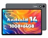 Tablet 10 inch Android 14 Tablet, Octa-Core Processor Google Tablets with 10GB RAM + 64GB ROM 1TB Expand, GPS, 6000mAh, 1280x800 IPS Display, BT5.0, Dual Camera, WiFi 5, GPS (Black)