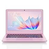 PONKLOIE Laptop Windows 11 Pro, Small Computer for Business & Students, 8GB RAM 128GB ROM, 11.6", N4000 Processor, 6-Port, HDMI, Bluetooth 5 & wifi5, Lightweight Mini Laptop for Office & Study(Pink)