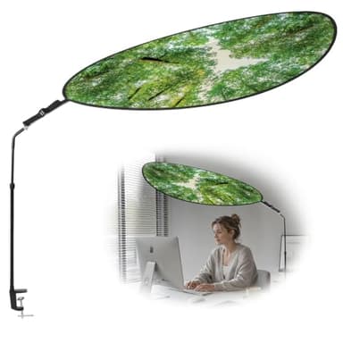 Office Cubicle Leaf Canopy Desk Shade, 52 Inch for Overhead Light Block