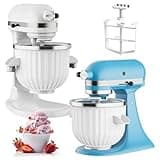 GVODE Ice Cream Maker Attachment for KitchenAid - Upgraded Leak-Proof Design, 2 Quart Bowl Compatible with 4.5QT to 7QT Models,Homemade Sorbet Gelato,Yogurt & Ice Cream attachment for Kitchen aid