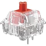 Glorious Fox Linear Mechanical Switches for Mechanical Keyboards: 110 PCS, 3-pin, Transparent for MAX RGB, Pre-Lubed, 45g Force for Gaming and Typing, Compatible with MX Keycaps