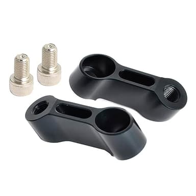 NICECNC Black Universal 2PCS Threaded 10mm Stem Mirror Mount Risers Extenders Adapters(Right-Hand!) Compatible with Motorcycle,Dual Sport,Cruisers,Scooters,Sportbikes