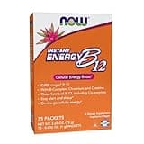 NOW Foods Supplements, Instant Energy B-12 (2,000 mcg of B-12 per packet), Cellular Energy Boost*, 75 Packets
