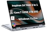 Dell Inspiron 14 7440 2-in-1 Business Laptop (14" FHD+ Touchscreen, Intel 10-Core 7 150U (> i7-1355U), 32GB RAM, 1TB SSD) Backlit Keyboard, Fingerprint Reader, FHD Webcam, Win 11 Pro w/AI Copilot