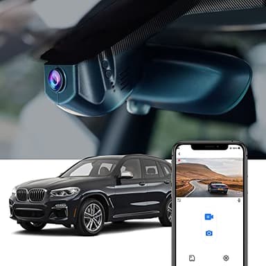 Fitcamx 4K Dash Cam Suitable for BMW F Chassis (Model B) 1 2 3 4 5 7 Series X1 X2 X3 X4 X5 X6 X7, OEM Style, 2160P UHD Video, Built-in WiFi & APP, Loop Recording, G-Sensor, Easy to Set, 64GB Card