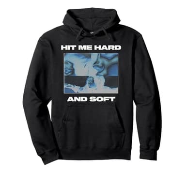 Official Billie Eilish HIT ME HARD AND SOFT Inverted Black Pullover Hoodie