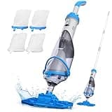 BIELMEIER Cordless Pool Vacuum with Telescopic Pole, Handheld Rechargeable Swimming Pool Cleaner, 19 GPM Powerful Suction Pool Vacuum for Cleaning Above/In Ground Pools, Spas, Hot Tubs
