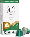 Cru Kafe Decaf USDA Organic Espresso Coffee Capsules (10 Pods) Fairtrade Coffee Pods Compatible with Nespresso Original Line and Pixie Machines