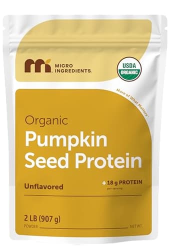 Micro Ingredients Organic Pumpkin Seed Protein Powder, 2lb | Raw Plant-Based Protein | Single-Ingredient Powder | Smooth Texture & Versatile Use | Non-GMO, Soy Free