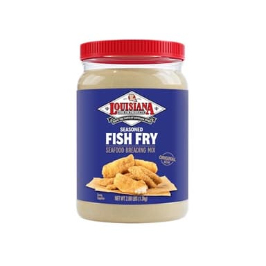 Louisiana Fish Fry Seasoned Fish Fry Seafood Breading Mix 2.88 Pound (Pack of 1) - Season and Cook All Your Fish, Shrimp, Oysters, Vegetables, and More to Crispy Perfection