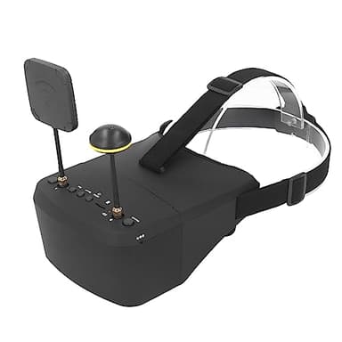 EV800D FPV Goggles with DVR 40CH 5 Inch 800x480 Resolution Video Headset, Dual System Mini FPV Goggles for FPV Quadcopter Drones, Build in 7.4V 1430mah Battery (5.8Ghz)