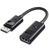 Cable Matters 8K DisplayPort 1.4 to HDMI 2.1 Adapter with 4K 240Hz / 8K 60Hz, Unidirectional DisplayPort to HDMI 2.1 Cable Adapter, Supports RTX4080, RX7900, Not Work with PS5, Black