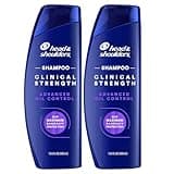 Head & Shoulders Clinical Dandruff Shampoo Twin Pack, Prescription Strength, Oil & Flake Control, Seborrheic Dermatitis Relief, Citrus, 13.5 Fl Oz Each (Set of 2)