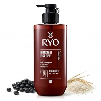 RYO Strengthen & Volume Shampoo with Korean Ginseng & Caffeine - Volumizing and Revitalizing for Fine Hair, Anti Loss Care, Strengthening hair roots, 16 Fl Oz.