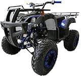 HHH 200cc Adult Quad 4 Wheeler Utility ATV - Full Size Youth ATV - Blue