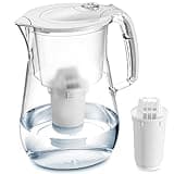 Nakii by Aquaphor Elegant Water Filter Pitcher, Powerful Ion and Aquelen Filtration System, Long Lasting Filter, Filters Chlorine, Lead, Heavy Metal, Remove Lime-scale, Filter Change Indicator, 17 Cup