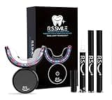 RS Smile Professional Wireless Teeth Whitening Kit with 32X Dual LED Lights, Red & Blue Light Technology for Deep Whitening, Rechargeable Device, Gentle Enamel - Safe Formula