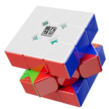 Moyu RS3M V5 SE SpeedCube 3x3 Cubo, Professional 3x3x3 rs3mv5 Magnetic Master Cube Stickerless Magic Cube, Puzzle Game for Speed Cuber, Gift for Adults and Children（Dual Adjustment Version