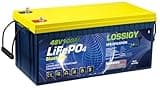 LOSSIGY 48V 100Ah LiFePO4 Lithium Battery, Perfect for 48 Volt Golf Cart, Solar System, RV, Off Grid, 5120Wh with 200A Bluetooth BMS, Peak Current 1000A, 5000+ Cycles